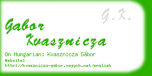 gabor kvasznicza business card